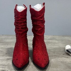 Jessica Simpson Red Heeled Boots